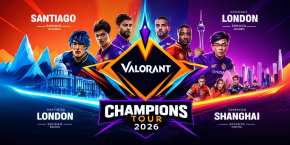 Valorant Champions Tour 2026: The Global Journey to Santiago, London, and Shanghai Logo
