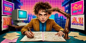 Handcrafted in Style: Debunking AI Misconceptions in a 1980s Game Narrative Logo