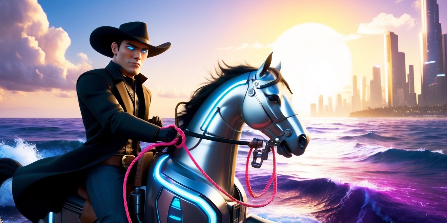 Futuristic Cowboy’s Voyage: Riding the Waves of Early Success